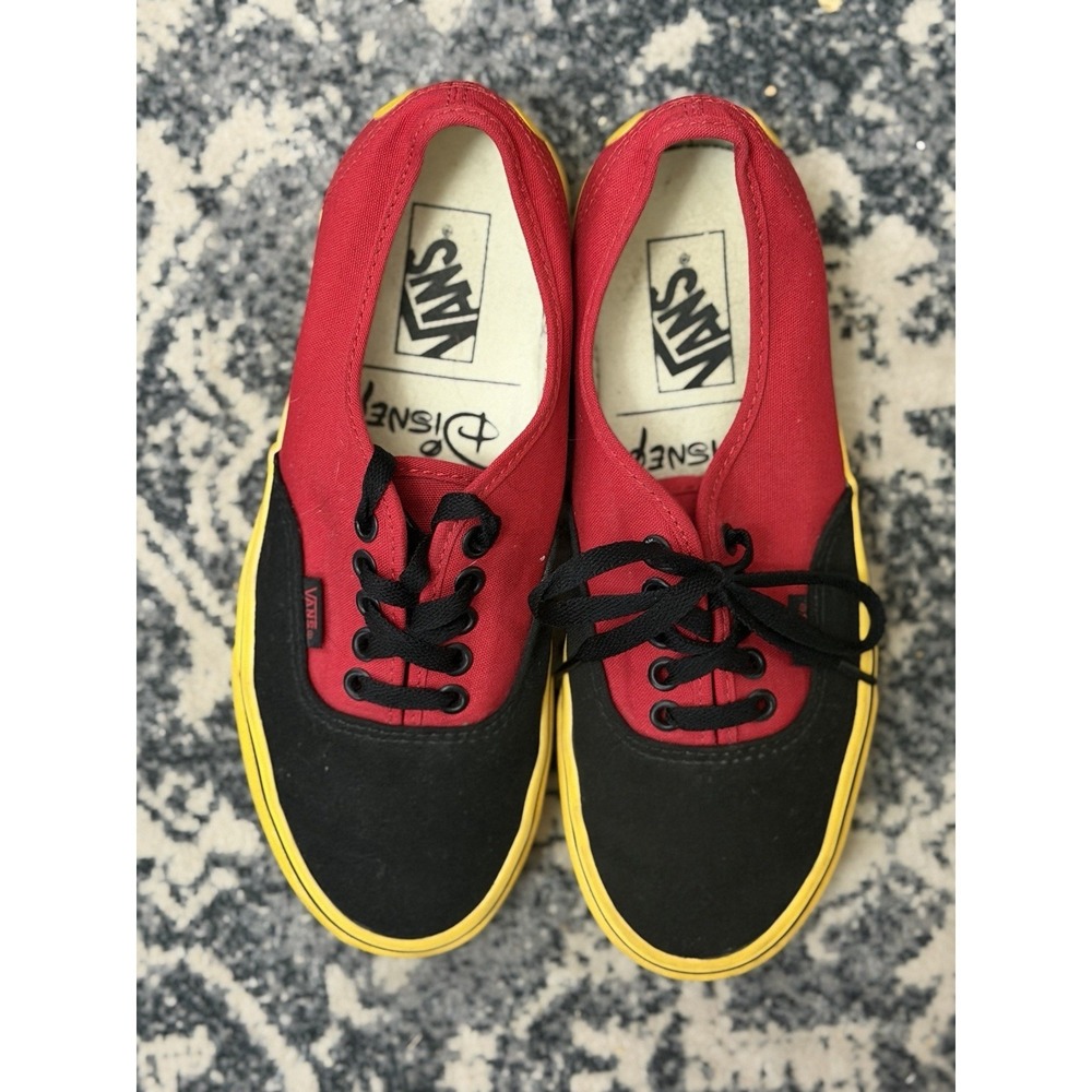 VANS x Disney 90th Anniversary Mickey Mouse Red Yellow Shoes Men 6.5 Women 8